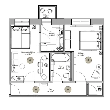 Pineapple - Zwinger - 55qm Apartment