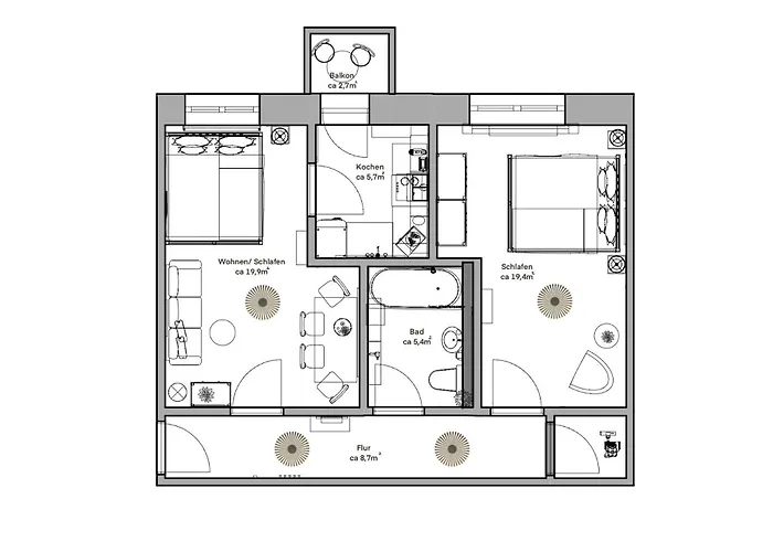 Pineapple - Zwinger - 55qm Apartamento